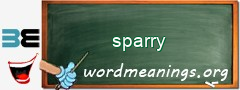 WordMeaning blackboard for sparry